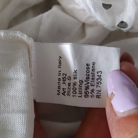 Luisa Ricci Silk Blouse Sz.S NWT. Made in Italy - Picture 7 of 7